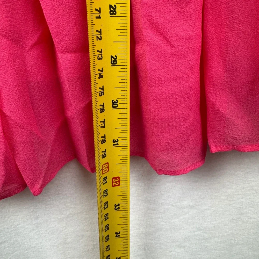 Lilly Pulitzer Pink‎ Pleated Skirt Gold Lace Trim Sweetheart Strapless Dressy 10 - Picture 2 of 7